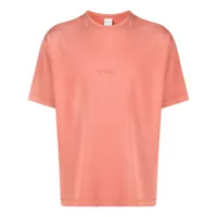 paul smith t-shirt en coton à logo brodé - orange