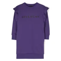 givenchy kids robe-pull à logo imprimé - violet