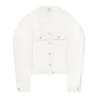 courrèges veste cocoon en jean - blanc