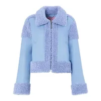 unreal fur veste corfu zippée - bleu