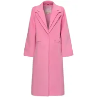 unreal fur manteau sardinia à simple boutonnage - rose