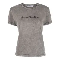 acne studios t-shirt en coton à logo imprimé - gris