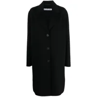 acne studios manteau en laine à simple boutonnage - noir