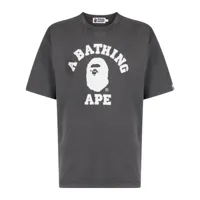 a bathing ape® t-shirt en coton à logo imprimé - gris