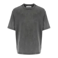 acne studios t-shirt en coton à patch logo - gris