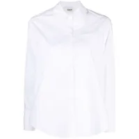 claudie pierlot chemise en coton à manches longues - blanc