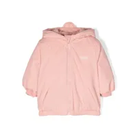 kenzo kids veste à capuche à logo imprimé - rose