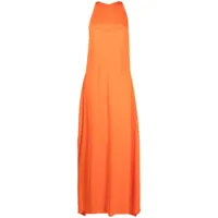 lanvin robe longue à volants - orange