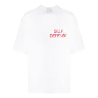 yoshiokubo t-shirt en coton à slogan imprimé - blanc