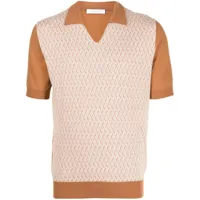 cruciani chemise en coton à motif géométrique - marron