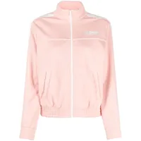 sporty & rich veste zippée à logo brodé - rose