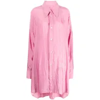 mm6 maison margiela chemise boutonnée à manches longues - rose
