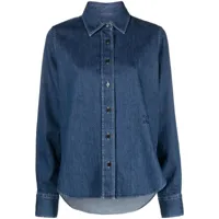 closed chemise en jean à logo brodé - bleu