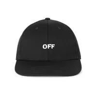 off-white casquette drill à logo brodé - noir