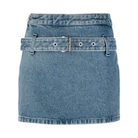 ambush minijupe en jean à taille ceinturée - bleu