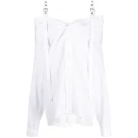 ambush chemise oversize à ceinture nouée - blanc