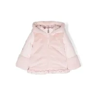 lapin house veste à capuche en fourrure artificielle - rose