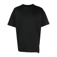 styland t-shirt à bords brodés - noir