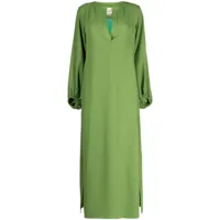 bambah robe courte à manches bouffantes - vert