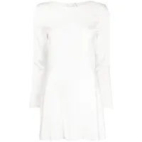 cynthia rowley robe courte à manches longues - blanc