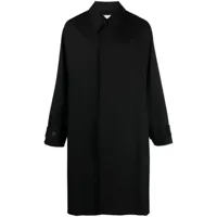 studio nicholson manteau mi-long à simple boutonnage - noir