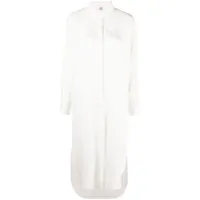 toteme robe-chemise rayée à manches longues - blanc