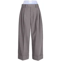 alexander wang pantalon de tailleur à design superposé - gris