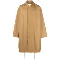 studio nicholson manteau mi-long à lien de resserrage - marron