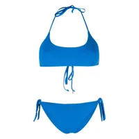 fisico bikini miami à détails de laçage - bleu