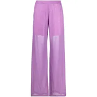 amen pantalon ample à effet métallisé - violet