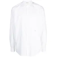 massimo alba chemise en coton genova à manches longues - blanc