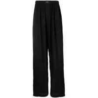balenciaga pantalon de pyjama à logo en jacquard - noir
