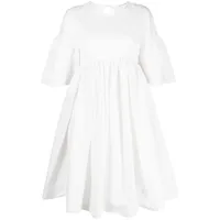 cecilie bahnsen robe courte à détail de nœud - blanc