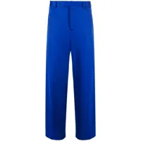 msgm pantalon de costume à rayures - bleu
