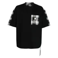 mastermind world t-shirt en coton à imprimé tête de mort - noir