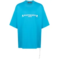 mastermind world t-shirt en coton à logo brodé - bleu