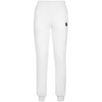 plein sport pantalon de jogging fuselé à patch logo - blanc