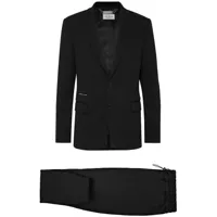 philipp plein costume à veste à simple boutonnage - noir