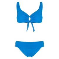 fisico bikini à patch logo - bleu