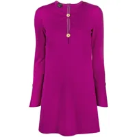 pinko robe courte à manches fendues - violet