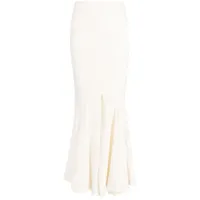 a.w.a.k.e. mode jupe mi-longue en maille gaufrée - blanc