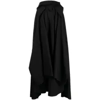 a.w.a.k.e. mode jupe mi-longue à design plissé - noir