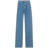 burberry jean droit à taille haute - bleu