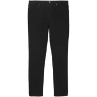 burberry jean en coton stretch à coupe droite - noir