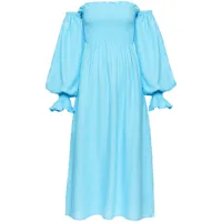 sleeper robe mi-longue à épaules dénudées - bleu