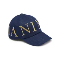 nina ricci casquette en coton à logo brodé - bleu