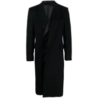 alexander mcqueen manteau boutonné à design superposé - noir