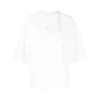 genny t-shirt à motif brodé - blanc
