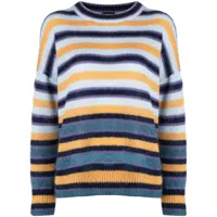 ps paul smith pull en maille à rayures - bleu