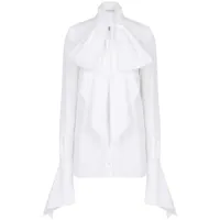 nina ricci chemise en coton à col lavallière - blanc